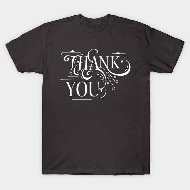 Hand Lettered Thank You T-Shirt by 10legan